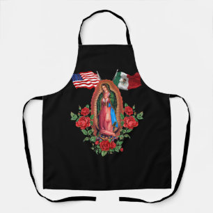 Delantal Nuestra Señora Virgen De Guadalupe Bandera America