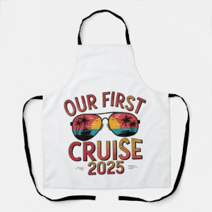 Delantal Nuestro primer viaje en crucero 2025 coincidiendo