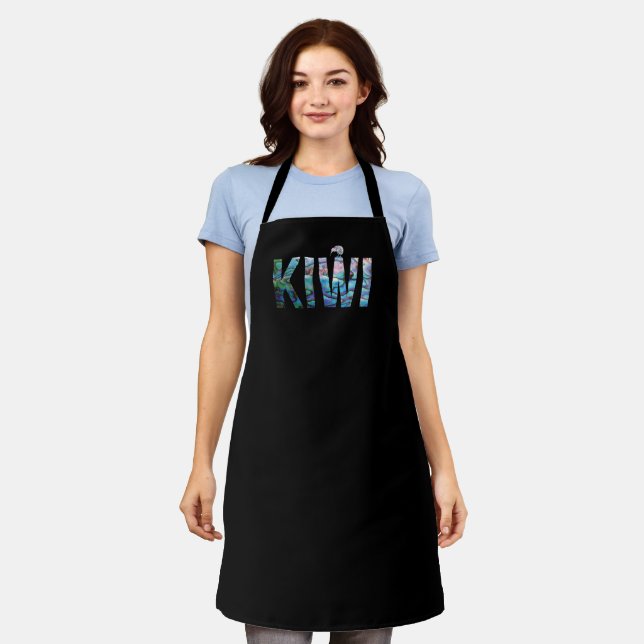 DELANTAL NUEVA ZELANDIA KIWI PAUA ESTÁNDAR APRON (Gastado)