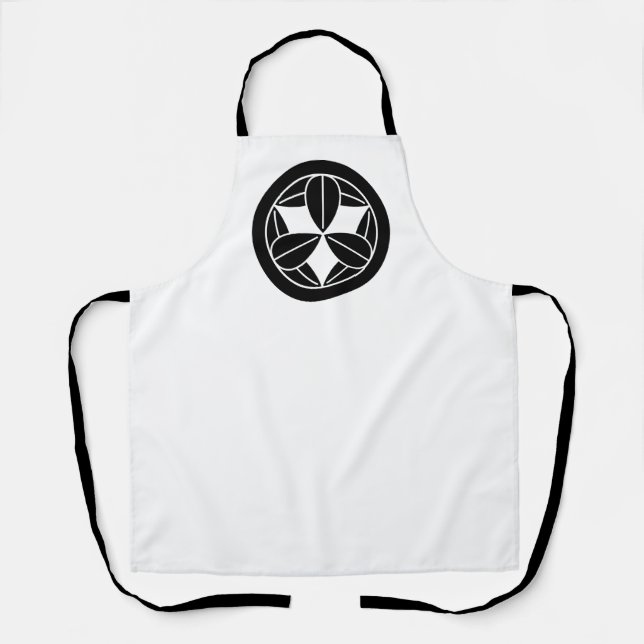 Delantal Nueve hojas de bambú en círculo (Anverso)