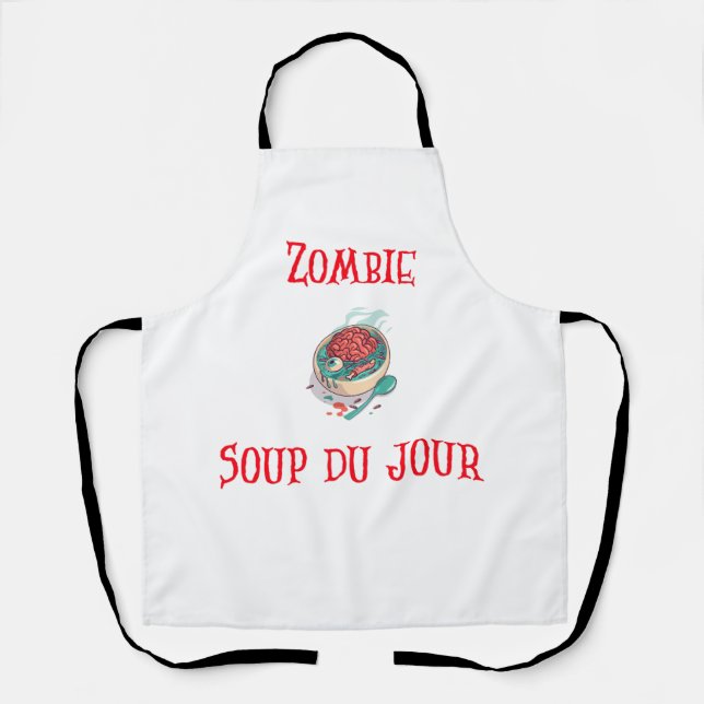 Delantal Nuevo diseño Apron Zombie de Halloween 2024 para a (Anverso)