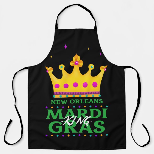 Delantal Nuevo Orleans Mardi Gras King Apron (Anverso)