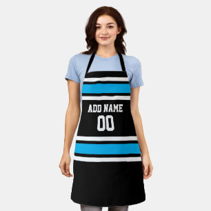 Delantal Número personalizado de Jersey de Light Blue Blac