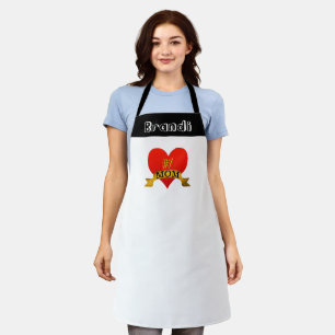 Delantal Número Uno Mamá Nombre Apron Regalo del Día de l