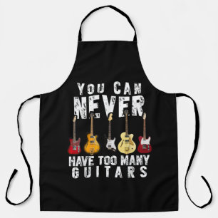Delantal Nunca Puedes Tener Demasiadas Guitarras Música Div