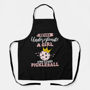 Delantal Nunca Subestimes A Un Chica Que Ama El Pickleball 