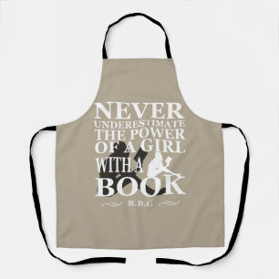 Delantal Nunca subestimes el poder de un chica con libro