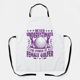 Delantal Nunca subestimes el poder de una golfista