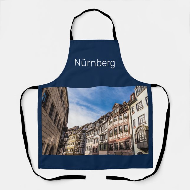 Delantal Nuremberg Cityscape Bavaria Alemania Souvenir (Anverso)