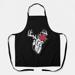 Delantal Nurse Heart Anatomy Reindeer Heart Cath Lab RN
