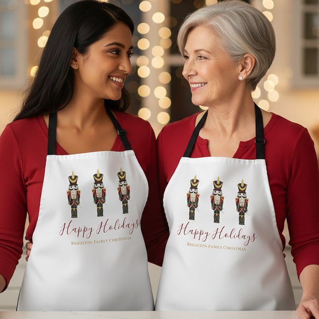 Delantal Nutcracker Happy Holidays Classic Christmas  (Subido por el creador)
