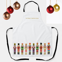 DELANTAL NUTCRACKERS NAVIDADES DE COLOR ACUÁTICO