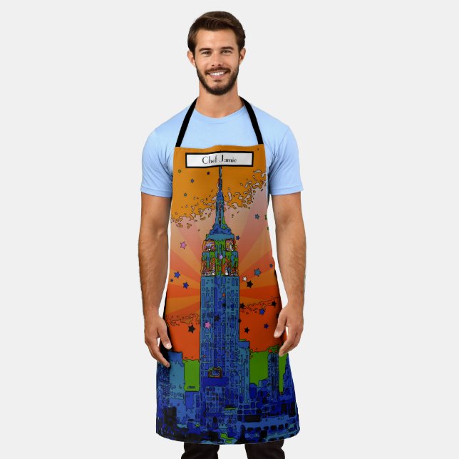 Delantal NYC: Edificio Emp St #3 (Gastado)