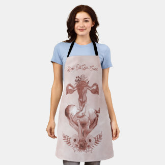 Delantal Ob/Gyn Partera Parto Floral Nacimiento Cervix Ovar