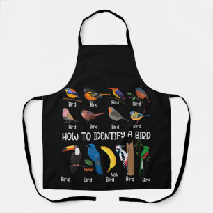 Delantal Observador de aves cómo identificar a un pájaro 