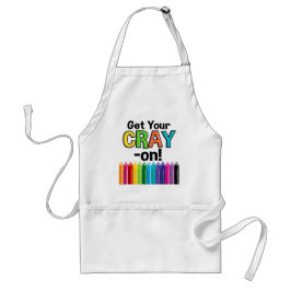 Delantal Obtén tu blog Cray On Rainbow Crazy Crayon Art Tea