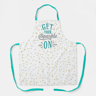 Delantal Obtén Tu Esparkle En Faux Gold Purpurina