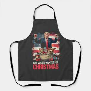 Delantal Obtuve lo que quería para Navidad Trump Santa 