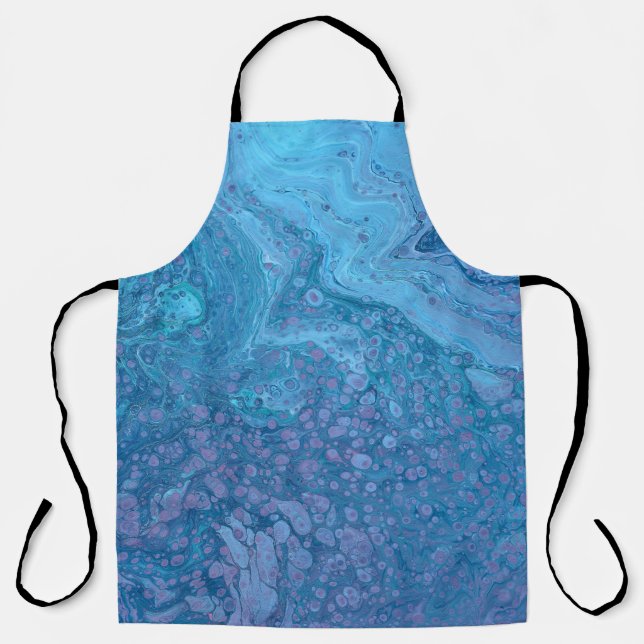 Delantal Ocean Breeze 3 Soft Blue Purple Abstract Apron (Anverso)