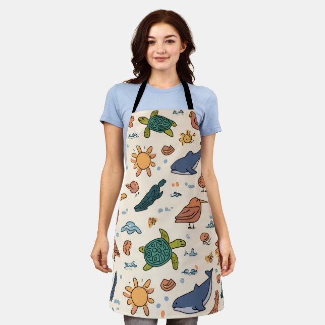 Delantal Ocean Light All-Over Print Apron Gift (Gastado)