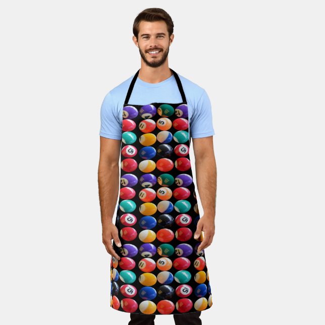 Delantal Ocho bolas coloridas tradicionales, Apron de impre (Gastado)