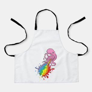 Delantal Octopus con arcoiris