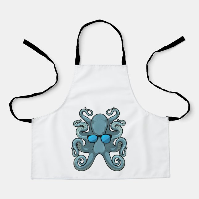 Delantal Octopus con gafas de sol (Anverso)