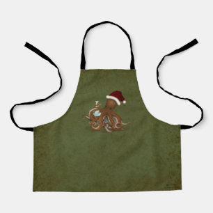 Delantal Octopus de los Navidades Steampunk con matraz de q