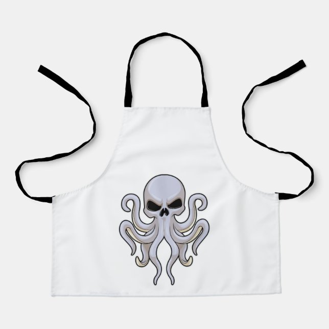 Delantal Octopus with 8 Arms & Skull (Anverso)