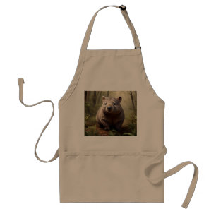 Delantal "Oculto en el Bush: un wombat australiano salvaje"