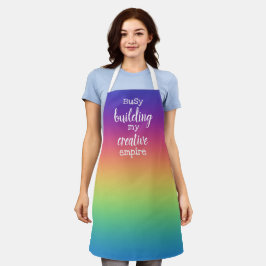 Delantal Ocupado construyendo mi creativo imperio arco iris