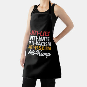 Delantal Odio Anti Trump Mentiras y Fascismo Resistir Anti 