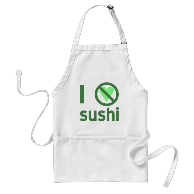 Delantal Odio el sushi (Frente)