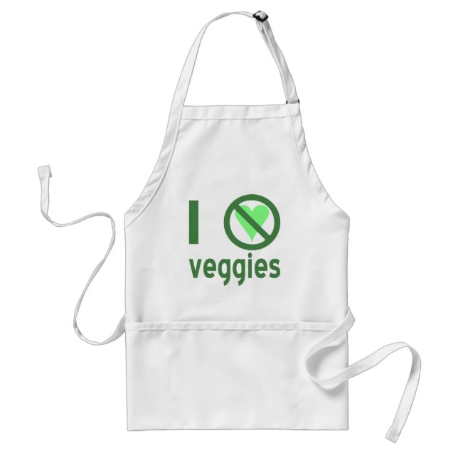Delantal Odio las verduras No amor (Frente)