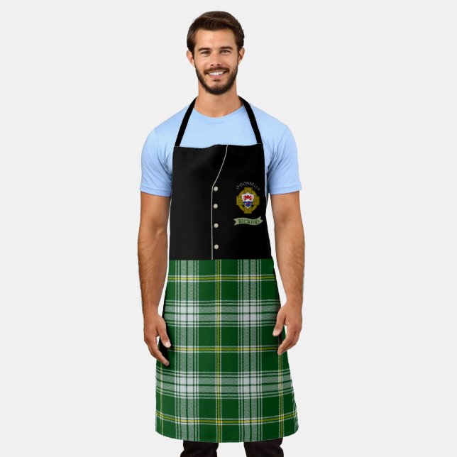 Delantal O'Donnelly Irish Shield/Tartán Kilt personalizado (Gastado)