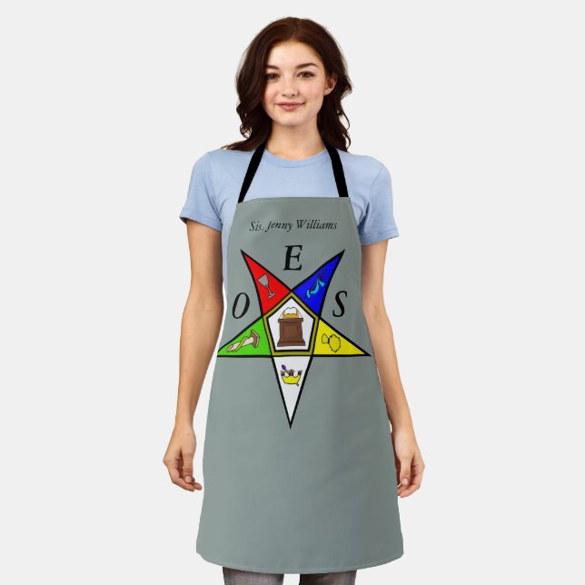 Delantal OES Eastern Star Sister Masonry Order (Gastado)