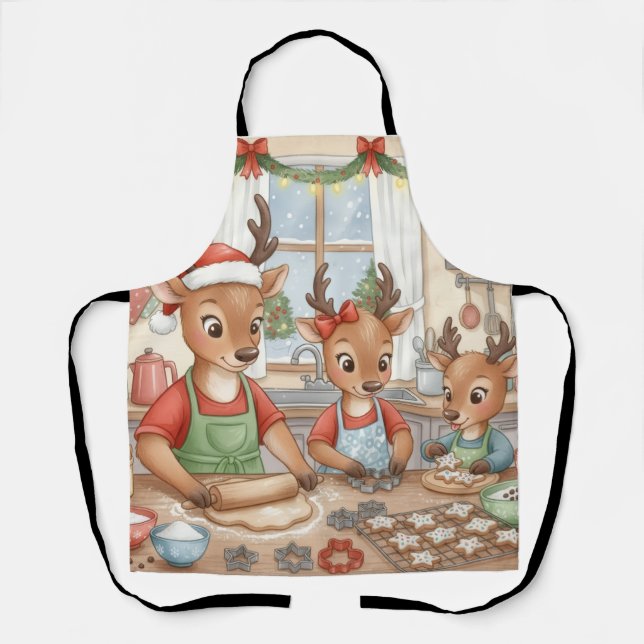 Delantal Oh Deer, Christmas Is Here! Apron (Anverso)