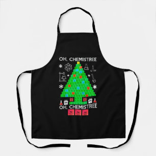 Delantal Oh Químist Chemist Tree Funny Science Navidades