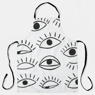 Delantal Ojo garabato, patrón sin fisuras. 