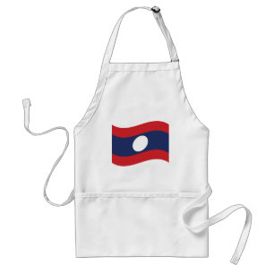 Delantal Ola de bandera de Laos
