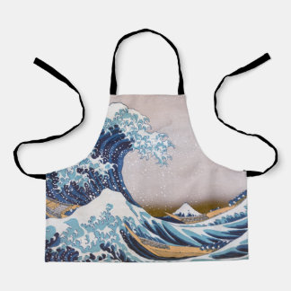 Delantal Ola de tsunami frente a Kanagawa Japón por Hokusai