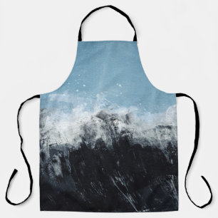 Delantal Ola marina: diseño pintado a mano