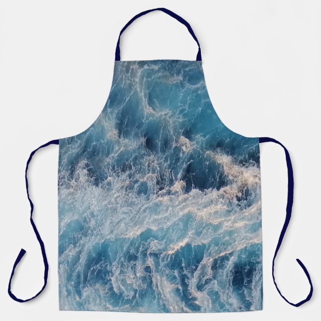 Delantal Olas azules del océano (Anverso)