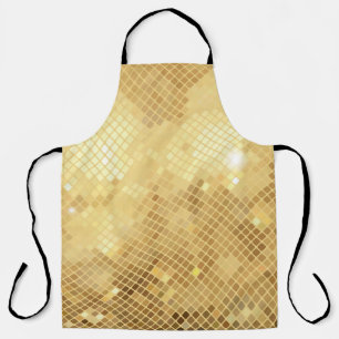 Delantal Olas de oro brillantes: Textura Mosaica