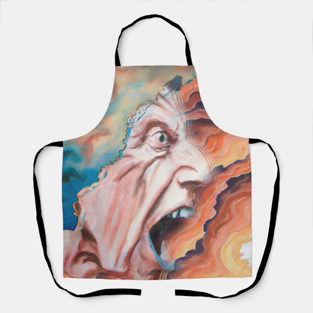 Delantal Olas de Pánico Pintura al Óleo (Anverso)