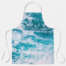 Delantal Olas del océano azul
