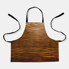 Delantal Olas leñosas de maravilla - Elegante grano de made