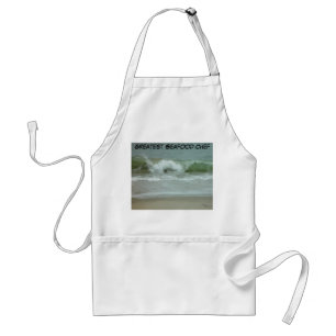 Delantal Olas oceánicas de mariscos Chef Apron