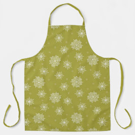 Delantal Oliva Caprichoso Floral Celestial Grande