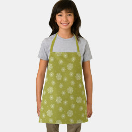 Delantal Oliva Caprichoso Floral Celestial para Niños